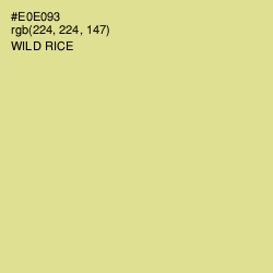 #E0E093 - Wild Rice Color Image