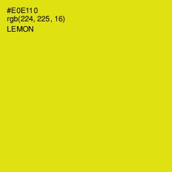 #E0E110 - Lemon Color Image