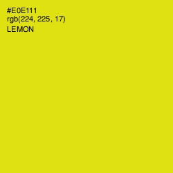 #E0E111 - Lemon Color Image