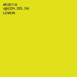 #E0E118 - Lemon Color Image