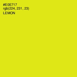 #E0E717 - Lemon Color Image