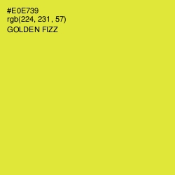 #E0E739 - Golden Fizz Color Image