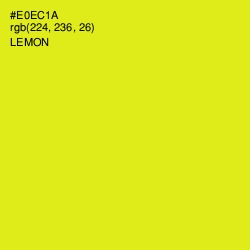 #E0EC1A - Lemon Color Image