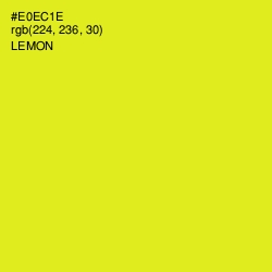 #E0EC1E - Lemon Color Image