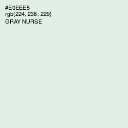 #E0EEE5 - Gray Nurse Color Image