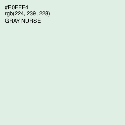 #E0EFE4 - Gray Nurse Color Image