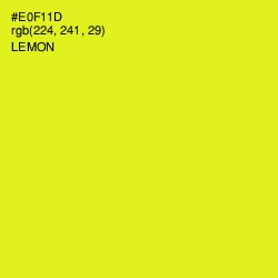 #E0F11D - Lemon Color Image