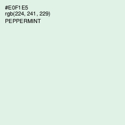 #E0F1E5 - Peppermint Color Image