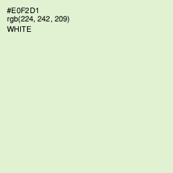 #E0F2D1 - Chrome White Color Image