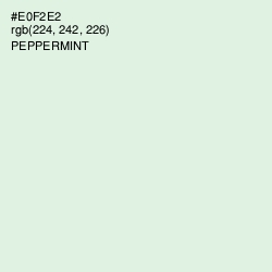 #E0F2E2 - Peppermint Color Image