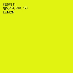 #E0F311 - Lemon Color Image