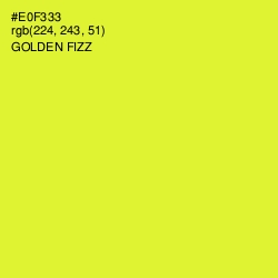 #E0F333 - Golden Fizz Color Image