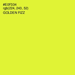 #E0F334 - Golden Fizz Color Image