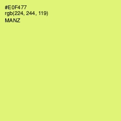 #E0F477 - Manz Color Image