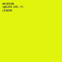 #E0F50B - Lemon Color Image