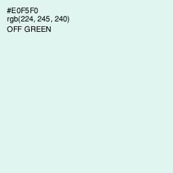 #E0F5F0 - Off Green Color Image