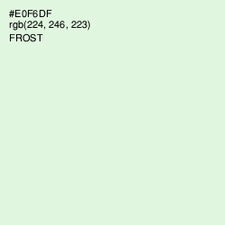 #E0F6DF - Frost Color Image