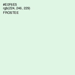 #E0F6E5 - Frostee Color Image