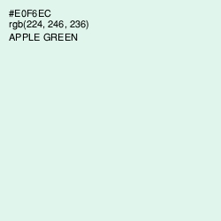 #E0F6EC - Apple Green Color Image