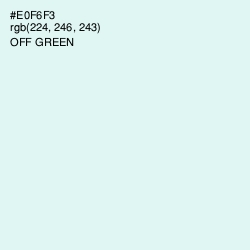 #E0F6F3 - Off Green Color Image