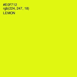 #E0F712 - Lemon Color Image