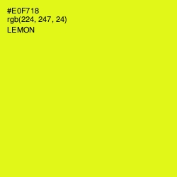 #E0F718 - Lemon Color Image