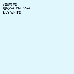 #E0F7FE - Lily White Color Image