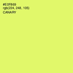 #E0F869 - Canary Color Image