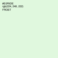 #E0F8DE - Frost Color Image