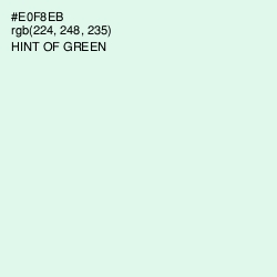 #E0F8EB - Hint of Green Color Image