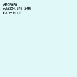 #E0F8F8 - Baby Blue Color Image