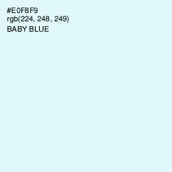 #E0F8F9 - Baby Blue Color Image