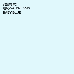 #E0F8FC - Baby Blue Color Image