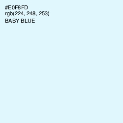 #E0F8FD - Baby Blue Color Image