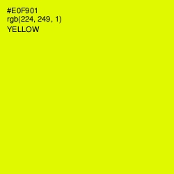 #E0F901 - Yellow Color Image