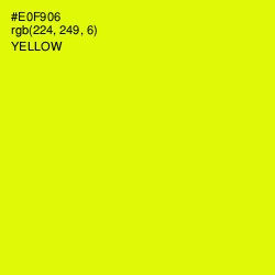 #E0F906 - Yellow Color Image