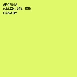 #E0F96A - Canary Color Image