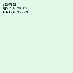 #E0F9E9 - Hint of Green Color Image