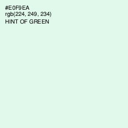 #E0F9EA - Hint of Green Color Image