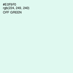 #E0F9F0 - Off Green Color Image