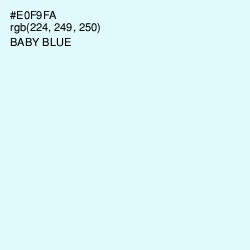 #E0F9FA - Baby Blue Color Image