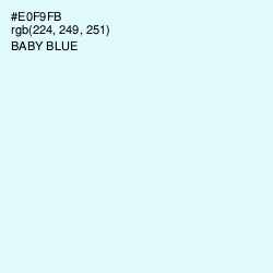 #E0F9FB - Baby Blue Color Image