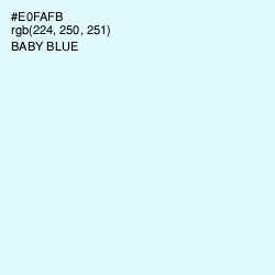 #E0FAFB - Baby Blue Color Image