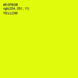 #E0FB0B - Yellow Color Image