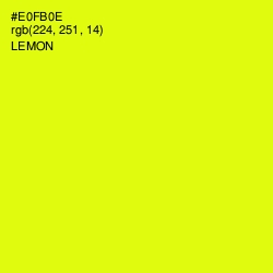 #E0FB0E - Lemon Color Image