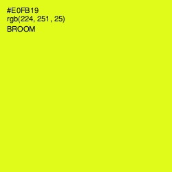 #E0FB19 - Broom Color Image