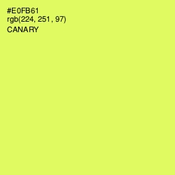 #E0FB61 - Canary Color Image