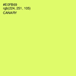 #E0FB69 - Canary Color Image