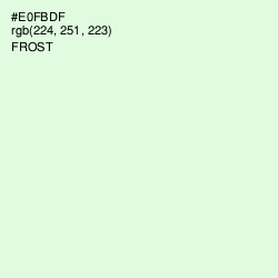 #E0FBDF - Frost Color Image