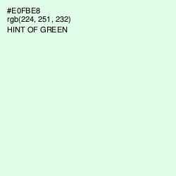 #E0FBE8 - Hint of Green Color Image